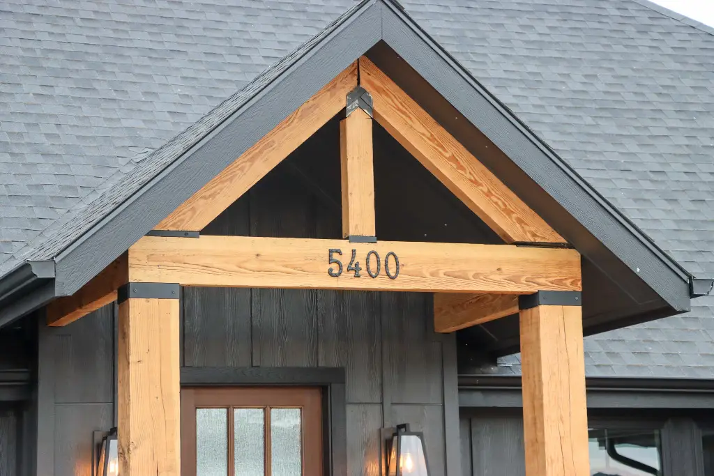 Crafting Your Vision — HF Custom Homes timber entry detail
