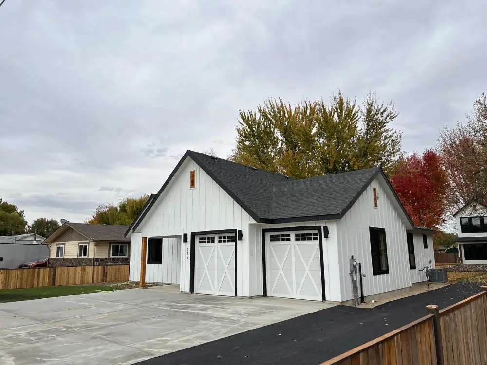 Farmhouse side elevation and property
